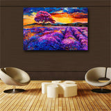 Abstract purple landscape HD print on canvas huge wall picture (31x47)