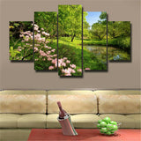 5Pcs Beautiful garden Canvas Print Painting Wall Art Home Decor