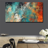 Abstract Clouds Colorful HD print on canvas huge wall picture (31x63)