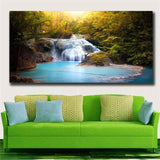 Posters prints On Canvas Waterfall View Huge Wall Deco Unframed k029 31inx63in