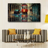 Large art prints Home Decor Canvas Painting Wall Art Beautiful Red bus