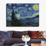 Vincent Willem van Gogh "The Starry Night" HD print on canvas huge wall picture