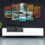 5P Living Room for Panel Wall Painting Art Waterfall Canvas Painting Modular