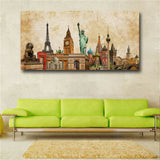 Large art prints Home Decor Canvas Painting Wall Art Famous Architecture