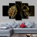 5Pcs Home Decor Canvas Print Painting Wall Art Human skeleton