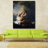 Rembrandt Storm on the Sea of Galilee Giclee Print on Canvas 16''x20''
