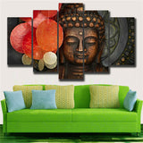 5Pcs Buddha Buddhism Abstract HD Canvas Prints Painting Wall Art Home Decor