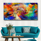Rainbow Color Splash Oil Painting on Canvas Wall Pictures for Living Room