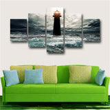 5 Panel Lighthouse Seaview Framework Painting For Bedroom Living Room Home