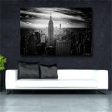 New York City Manhattan Black White Building Canvas Painting Posters and Prints