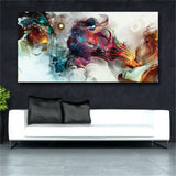 Watercolor Retro Dragon Abstract Oil Painting Print on Canvas Painting Poster