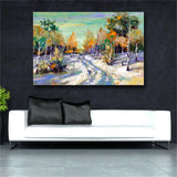 Abstract beautiful Snow HD Print on Canvas Huge Wall Picture (31x47)