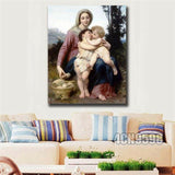 Bouguereau"Sainte Famille" HD print on canvas huge wall picture