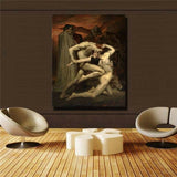 Bouguereau"Dante and Virgil in Hell" HD print on canvas huge wall picture