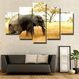 5Pcs Elephant Canvas Print Painting Wall Art Home Decor