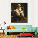 Bouguereau HD print on canvas huge wall picture Mother and son #12