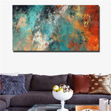 Abstract Clouds Colorful HD print on canvas huge wall picture (31x63)
