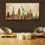 Large art prints Home Decor Canvas Painting Wall Art Famous Architecture