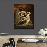 Bouguereau"Dante and Virgil in Hell" HD print on canvas huge wall picture