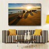 Single Ocean Prints Wall Art Canvas Sunset Seascape Paintings Home Decor #350