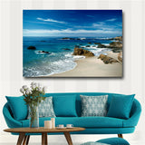 Single Ocean Prints Wall Art Canvas Sunset Seascape Paintings Home Decor #349