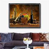 Sax and Wine Panel Wall Painting Art Canvas Painting Picture Posters and Prints