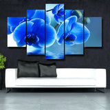 5Pcs Home Decor Canvas Print Painting Wall Art Beautiful Moth orchid