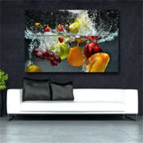 1 Pieces Fresh Fruit and Vegetables In Water Large Wall Posters For Home Kitchen