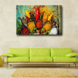 Grains Spices Spoon Canvas Painting Cuadros Scandinavian Posters and Prints