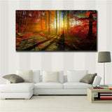 Large art prints Home Decor Canvas Painting Wall Art Red autumn scenery