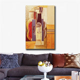 Pablo Picasso"Piano abstraction" HD print on canvas huge wall picture (31x47)