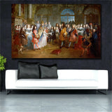 19 century Europe Court Oil Painting HD print on canvas Court gathering