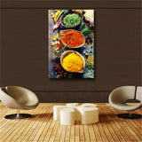 Grains Spices Spoon Peppers Food Canvas Painting Cuadros Posters and Prints