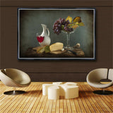 Grape And Cake Poster Modern still life Posters and Prints Canvas Wall Art