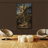 Raphael “Michael Vanquishing Satan” Print on Canvas