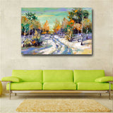 Abstract beautiful Snow HD Print on Canvas Huge Wall Picture (31x47)