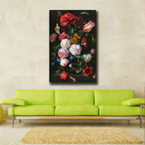 Classical flowers HD print on canvas huge wall picture No Framed