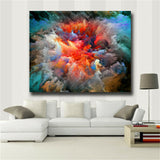Canvas Prints Painting Modern Abstract Colorful clouds Wall Art Poster And Print