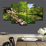 5Pcs Beautiful garden Canvas Print Painting Wall Art Home Decor