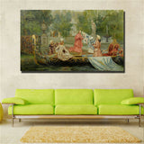 19 century Europe Court Oil Painting HD print on canvas huge wall picture #0740
