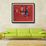 Famous Kandinsky Abstract Canvas Painting Stupid red Art Wall Print Pictures