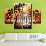 Modern Abstract Huge Wall Decor Oil Painting On Art Canvas African Beauty Waterf