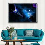 Beautiful Starry Sky Oil Painting on Canvas Posters and Prints Wall Art Picture