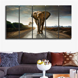 HUGE MODERN ABSTRACT WALL DECOR ART OIL PAINTING ON CANVAS Elephant Unframed