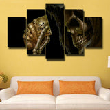 5Pcs Home Decor Canvas Print Painting Wall Art Human skeleton