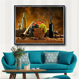 Sax and Wine Panel Wall Painting Art Canvas Painting Picture Posters and Prints