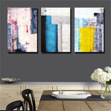 Purple color abstraction3 Piece Canvas Print Wall Art Unframed