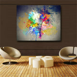 Wall Art Pictures Canvas Light Colorful Painting Large Abstract Oil Painting