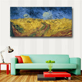Van Gogh Wheatfield With Crows World Famous Painting Reproductions On The Wall