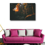 1 Panel Forest landscape at dusk Wall Art Painting Prints On Canvas